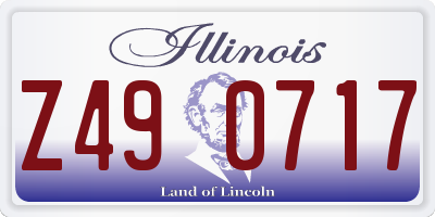 IL license plate Z490717