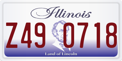 IL license plate Z490718