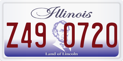 IL license plate Z490720