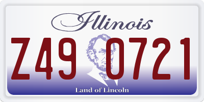 IL license plate Z490721