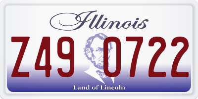 IL license plate Z490722