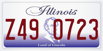 IL license plate Z490723