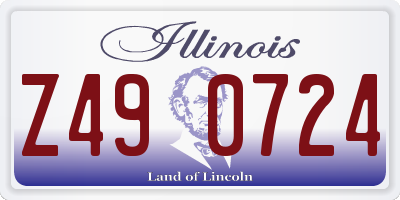 IL license plate Z490724