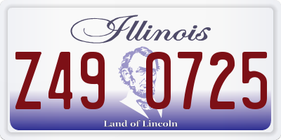 IL license plate Z490725