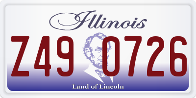 IL license plate Z490726