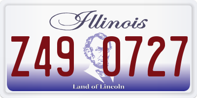 IL license plate Z490727