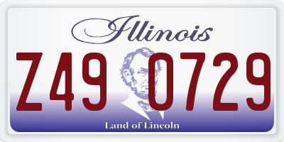 IL license plate Z490729