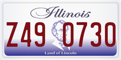 IL license plate Z490730