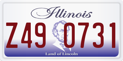 IL license plate Z490731