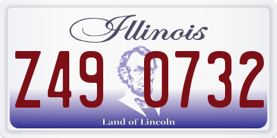 IL license plate Z490732