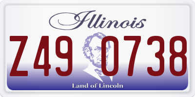 IL license plate Z490738