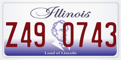 IL license plate Z490743