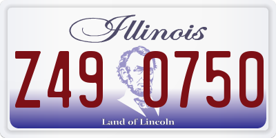 IL license plate Z490750