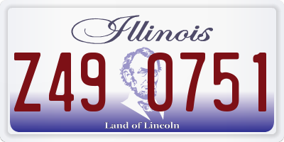 IL license plate Z490751