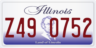 IL license plate Z490752