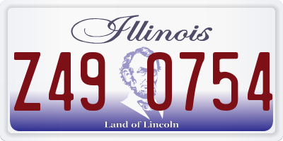 IL license plate Z490754
