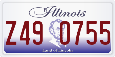 IL license plate Z490755