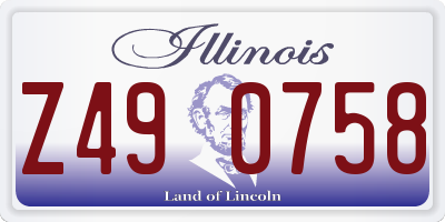 IL license plate Z490758