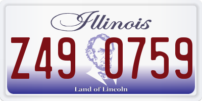 IL license plate Z490759
