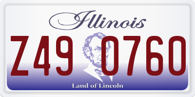 IL license plate Z490760