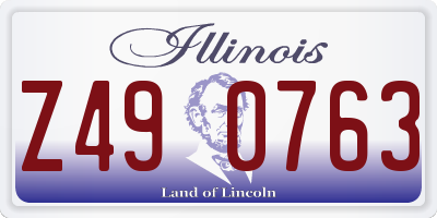 IL license plate Z490763