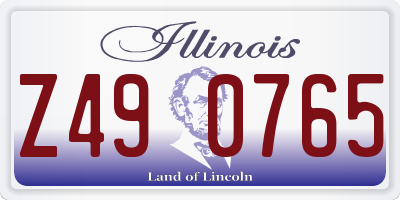 IL license plate Z490765