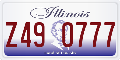 IL license plate Z490777
