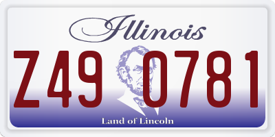 IL license plate Z490781