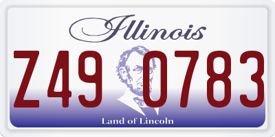 IL license plate Z490783