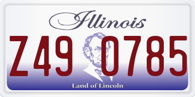 IL license plate Z490785