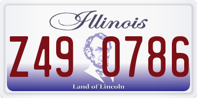 IL license plate Z490786