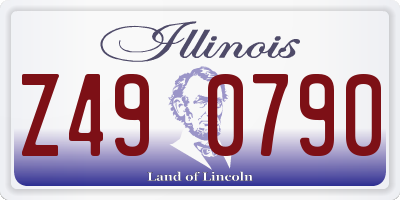 IL license plate Z490790