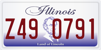 IL license plate Z490791