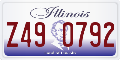 IL license plate Z490792