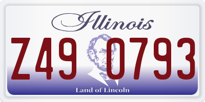 IL license plate Z490793