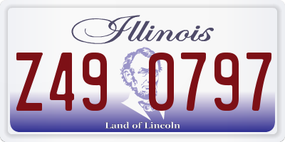 IL license plate Z490797