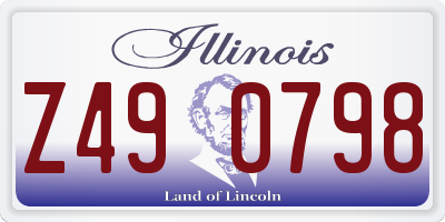 IL license plate Z490798
