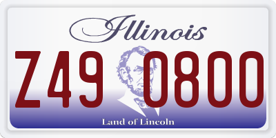 IL license plate Z490800