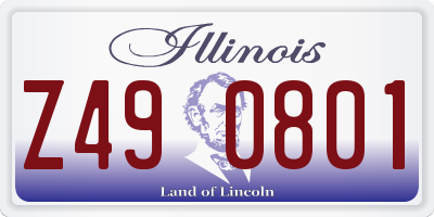 IL license plate Z490801