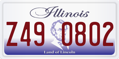 IL license plate Z490802