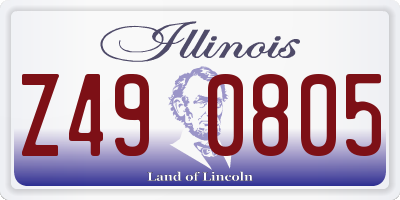 IL license plate Z490805