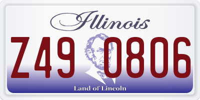 IL license plate Z490806