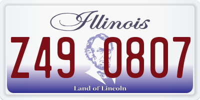 IL license plate Z490807