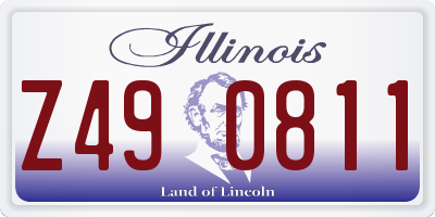 IL license plate Z490811