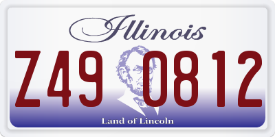 IL license plate Z490812