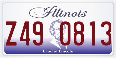 IL license plate Z490813