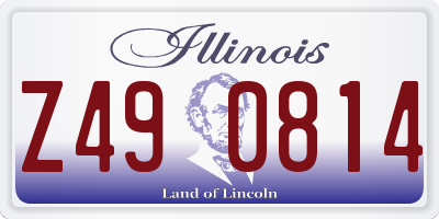 IL license plate Z490814