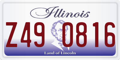 IL license plate Z490816