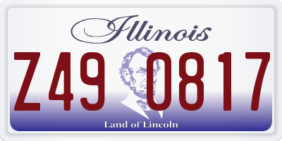 IL license plate Z490817
