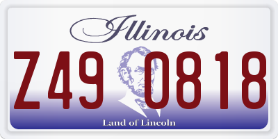 IL license plate Z490818